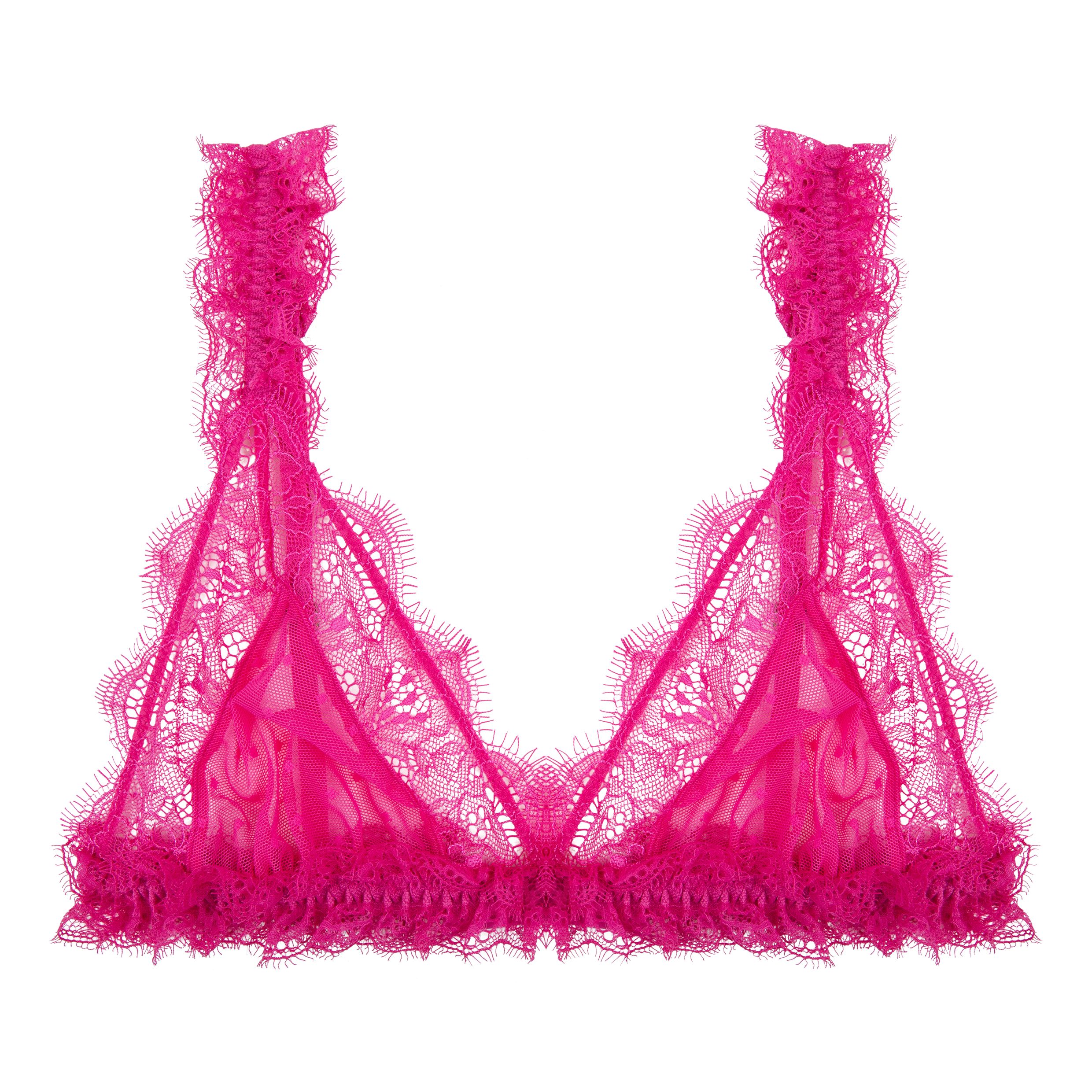 Vita Graphic Lace Soft Bra  Fuchsia Pink – LoversLand