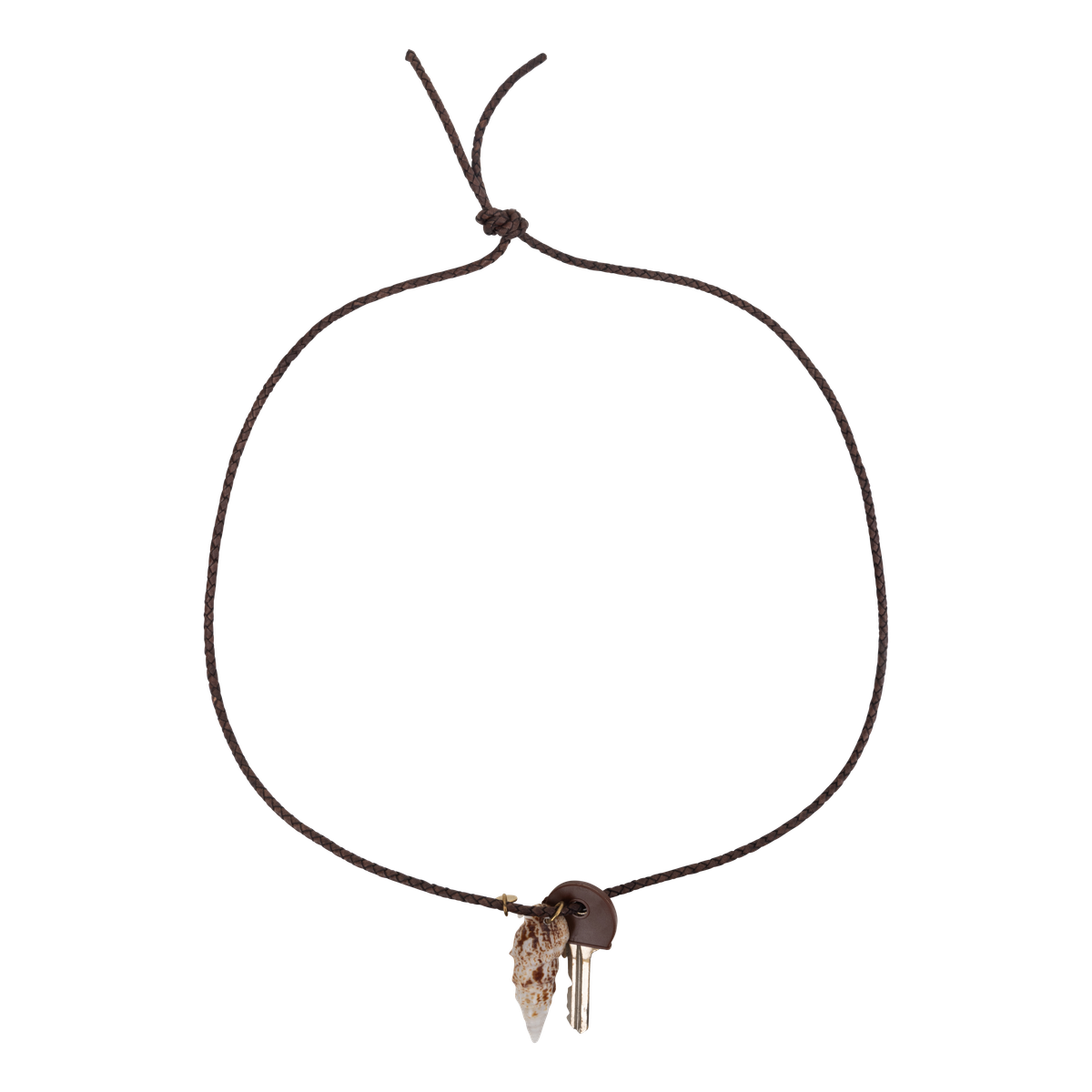 Love Stories Necklace Brown Key