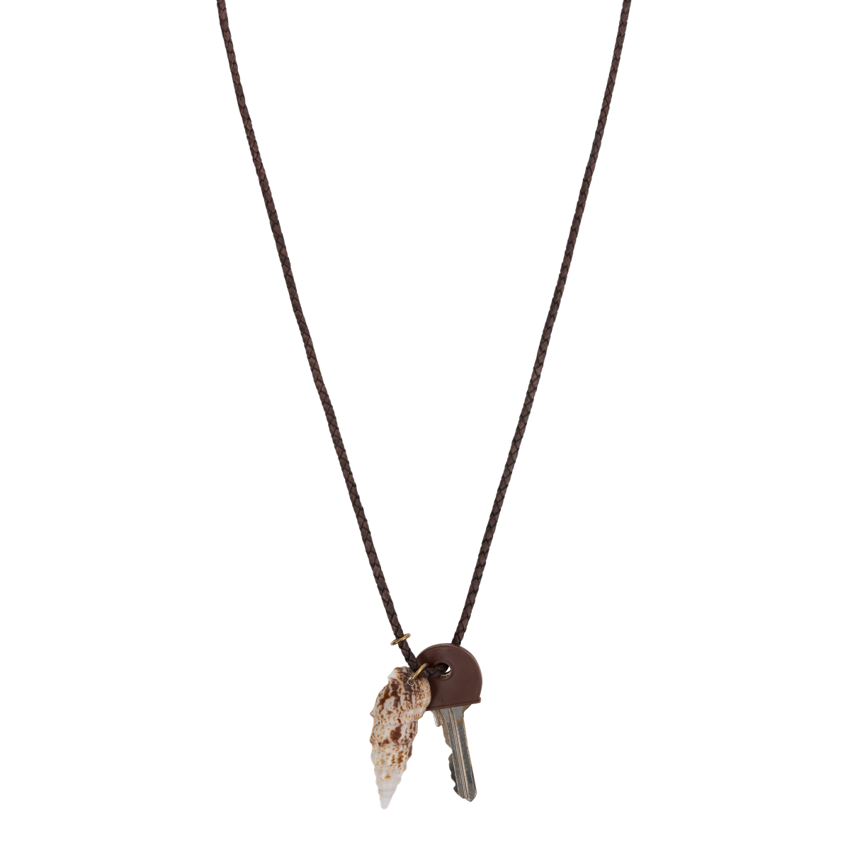 Love Stories Necklace Brown Key